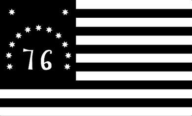 Bennington Flag Sticker<br>(Black & White)