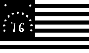 Bennington Flag Sticker<br>(Black & White)