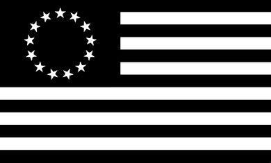 Revolution Flag Sticker<br>(Black & White)