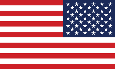 American Flag Sticker<br>(Red, White & Blue) REV