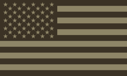 American Flag Sticker<br>(Brown & Tan) FWD