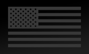 American Flag Decal<br>(Dark Gray) FWD