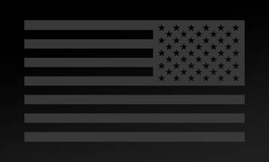 American Flag Decal<br>(Dark Gray) REV