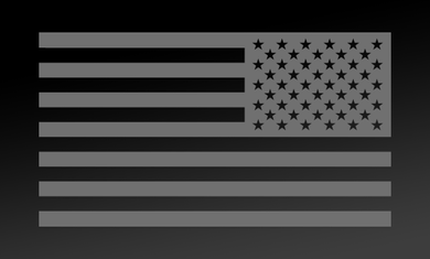 American Flag Decal<br>(Medium Gray) REV