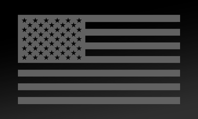 American Flag Decal<br>(Medium Gray) FWD
