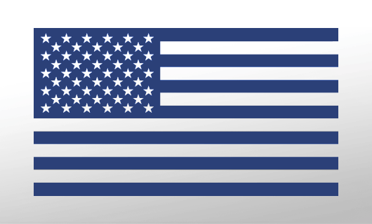 American Flag Decal<br>(Dark Blue) FWD