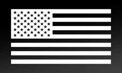 American Flag Decal<br>(White) FWD