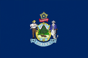 Maine State Flag Sticker