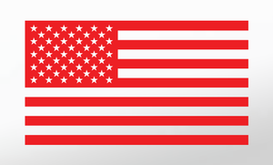 American Flag Decal<br>(Red) FWD