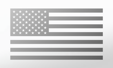 American Flag Decal<br>(Silver) FWD