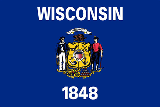 Wisconsin State Flag Sticker